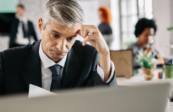 Business owner stressed